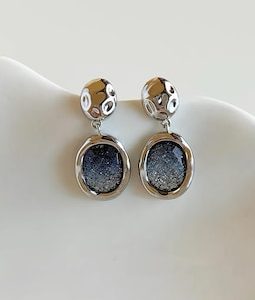 Starry Night Celestial Drop Earrings, S925 Sterling Silver Post Galaxy Resin Earrings, French Vintage  Dangle Earrings, Cosmic Gift for Her