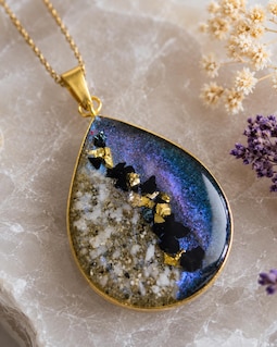 Nebula Resin Pendant Necklace, Galaxy Inspired Jewelry, Cosmic Gift for Her